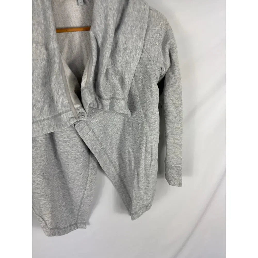 Zella Grey Shooting Star Drape Collar Cardigan Size Small